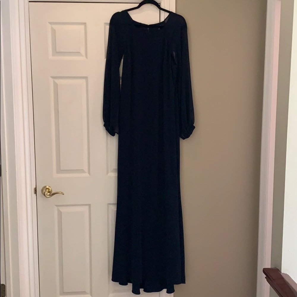Dark Navy. WORN ONCE. Pristine condition! Elegant!